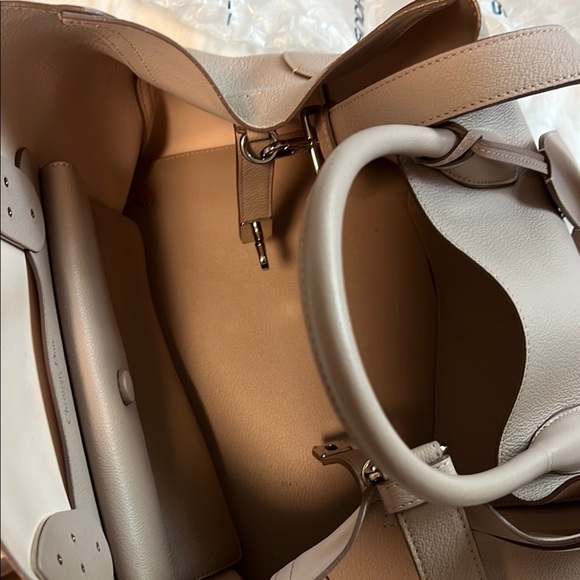 Dior Pink Leather Open Bar Tote Bag mauve color - Picture 3 of 4